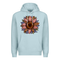 Blue Mist usa flag camouflage leopard sunflower Premium Hoodie - Artiststas