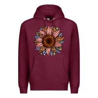 Burgundy usa flag camouflage leopard sunflower Premium Hoodie - Artiststas