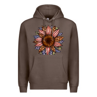 Coffee usa flag camouflage leopard sunflower Premium Hoodie - Artiststas