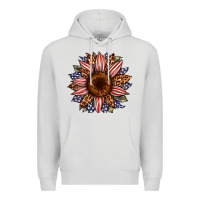 Dove Grey usa flag camouflage leopard sunflower Premium Hoodie - Artiststas
