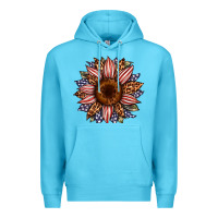 Ocean Blue usa flag camouflage leopard sunflower Premium Hoodie - Artiststas