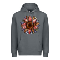 Rock usa flag camouflage leopard sunflower Premium Hoodie - Artiststas
