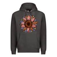Smoke usa flag camouflage leopard sunflower Premium Hoodie - Artiststas