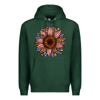 Sports Green usa flag camouflage leopard sunflower Premium Hoodie - Artiststas