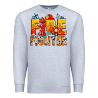 Heather Grey firefighter Premium Sweatshirt - Zillion Design Studio