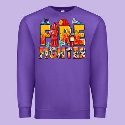 Firefighter Premium Sweatshirt Designed By Zillion Design Studio