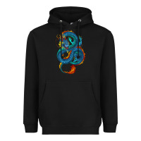 Black Blue dragon Heavyweight Hoodie - RanaPortraitStore