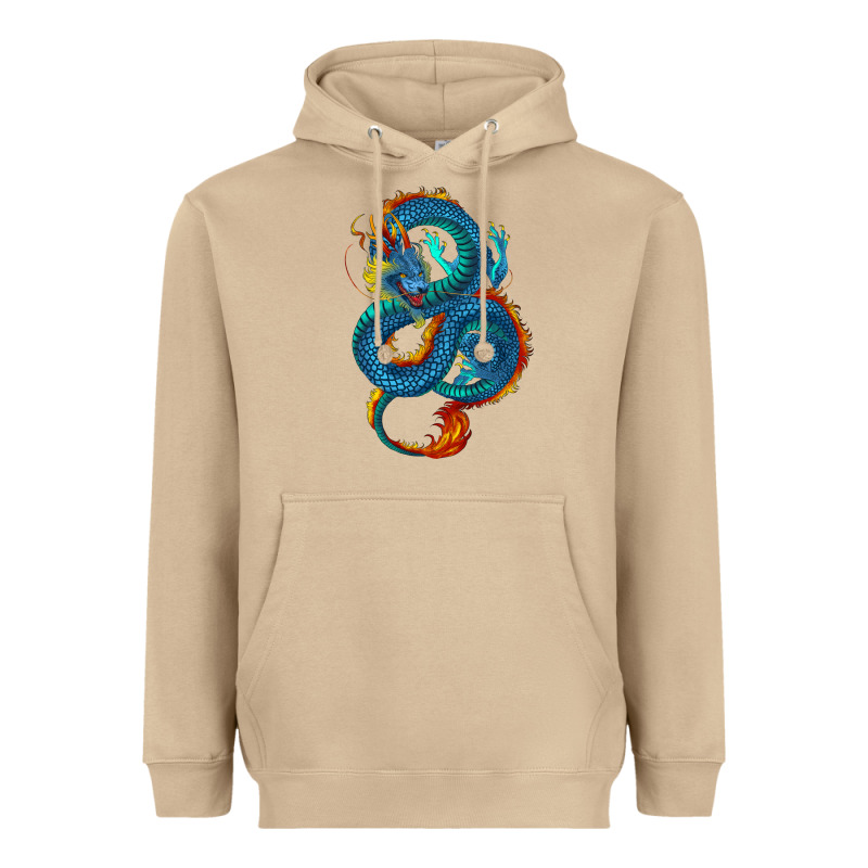 Blue Dragon Heavyweight Hoodie by RanaPortraitStore | Teevron
