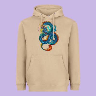 Heavyweight Hoodie Blue dragon