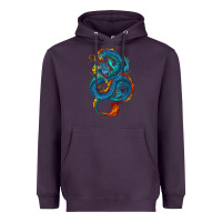 Plum Blue dragon Heavyweight Hoodie - RanaPortraitStore