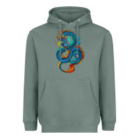 Sage Blue dragon Heavyweight Hoodie - RanaPortraitStore