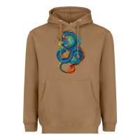 Toasted Coconut Blue dragon Heavyweight Hoodie - RanaPortraitStore
