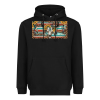 Black Boho bull skull and serape Heavyweight Hoodie - RanaPortraitStore