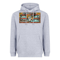 Heather Grey Boho bull skull and serape Heavyweight Hoodie - RanaPortraitStore