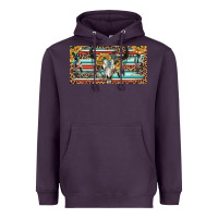 Plum Boho bull skull and serape Heavyweight Hoodie - RanaPortraitStore