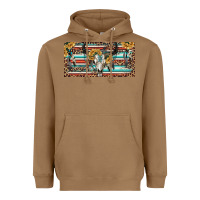 Toasted Coconut Boho bull skull and serape Heavyweight Hoodie - RanaPortraitStore