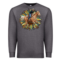 Charcoal Heather sunflower rodeo Premium Sweatshirt - RanaPortraitStore