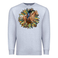 Heather Grey sunflower rodeo Premium Sweatshirt - RanaPortraitStore