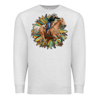 Oatmeal Heather sunflower rodeo Premium Sweatshirt - RanaPortraitStore
