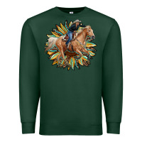 Sports Green sunflower rodeo Premium Sweatshirt - RanaPortraitStore