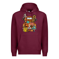 Burgundy farm truck,fall Premium Hoodie - JahusDesignShop