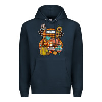 Navy farm truck,fall Premium Hoodie - JahusDesignShop