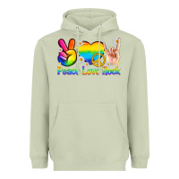 Matcha peace love rock pride Heavyweight Hoodie - texasbilliewilder
