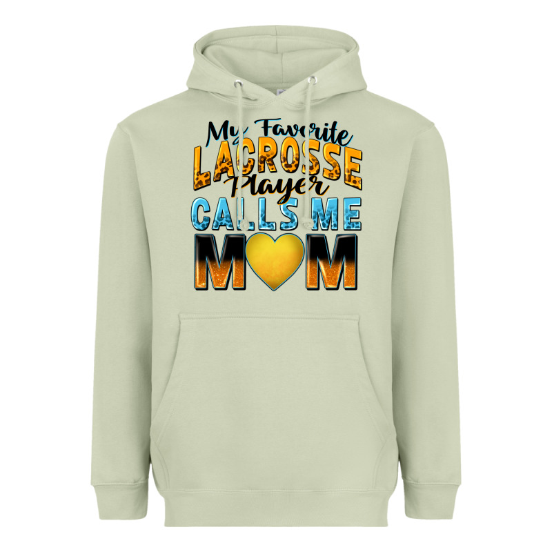 My Favorite Lacrosse Player Calls Me Mom Heavyweight Hoodie by Zillion Design Studio | Teevron