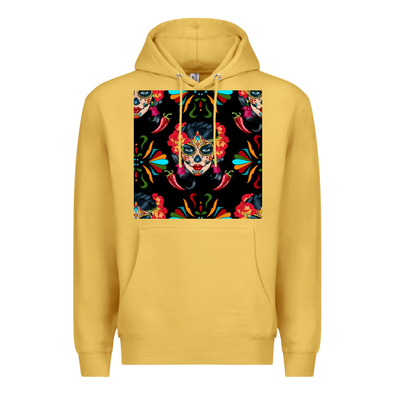 Sugar Skull Seamless Pattern Premium Hoodie by BundleAndBundleShop | Teevron