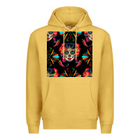 Antique Gold sugar skull seamless pattern Premium Hoodie - BundleAndBundleShop