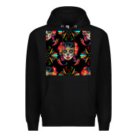 Black sugar skull seamless pattern Premium Hoodie - BundleAndBundleShop