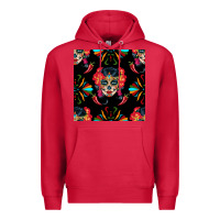 Cardinal sugar skull seamless pattern Premium Hoodie - BundleAndBundleShop