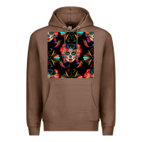 Chestnut sugar skull seamless pattern Premium Hoodie - BundleAndBundleShop