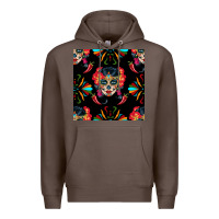 Coffee sugar skull seamless pattern Premium Hoodie - BundleAndBundleShop