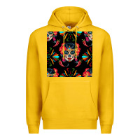 Lemon sugar skull seamless pattern Premium Hoodie - BundleAndBundleShop