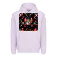 Lilac sugar skull seamless pattern Premium Hoodie - BundleAndBundleShop