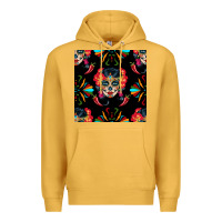 Mustard sugar skull seamless pattern Premium Hoodie - BundleAndBundleShop