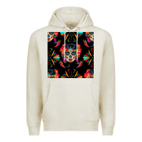 Oatmeal Heather sugar skull seamless pattern Premium Hoodie - BundleAndBundleShop