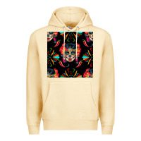 Pina Colada sugar skull seamless pattern Premium Hoodie - BundleAndBundleShop