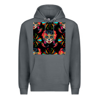 Rock sugar skull seamless pattern Premium Hoodie - BundleAndBundleShop
