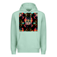 Seafoam sugar skull seamless pattern Premium Hoodie - BundleAndBundleShop
