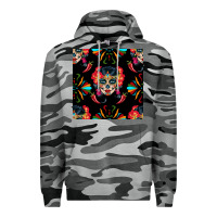 Slate Camo sugar skull seamless pattern Premium Hoodie - BundleAndBundleShop