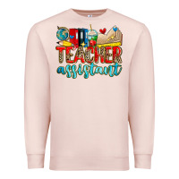 Pale Pink teacher assistant Premium Sweatshirt - Zillion Design Studio