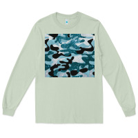 Matcha blue camouflage glitter Long Sleeve Tee - BarkalooDesign