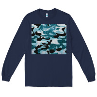 Navy blue camouflage glitter Long Sleeve Tee - BarkalooDesign