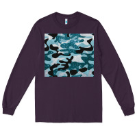 Plum blue camouflage glitter Long Sleeve Tee - BarkalooDesign
