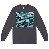Smoke blue camouflage glitter Long Sleeve Tee - BarkalooDesign