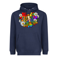 Navy pride bee with daisy lgbtq Heavyweight Hoodie - texasbilliewilder