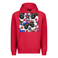 Cardinal usa monster truck seamless pattern Premium Hoodie - BundleAndBundleShop