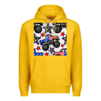 Lemon usa monster truck seamless pattern Premium Hoodie - BundleAndBundleShop